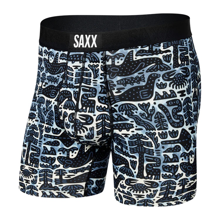 Saxx Ultra Boxer Brief w/ Fly | Basin Camo Navy