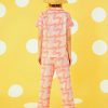 Bed Head In The Groove Short Sleeve Woven Cotton Cropped PJ Set - Image 3