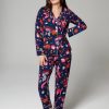 Bed Head X TRINA TURK LARKIN LARKS Long Sleeve Classic Stretch Jersey PJ Set - Image 2